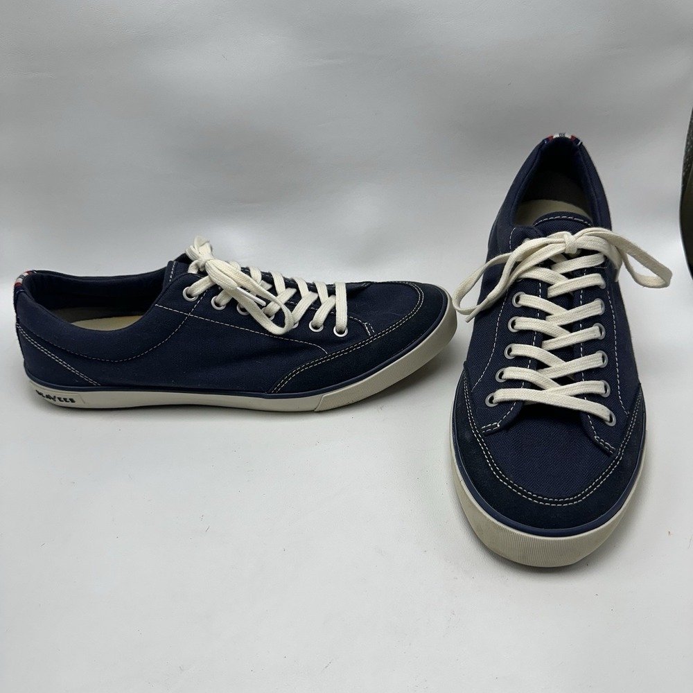 Seavees Westwood Tennis Sneaker Mens 11 Blue Canvas Casual Classic Original Shoe